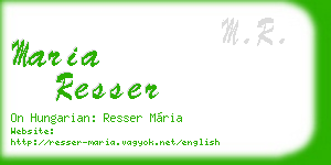 maria resser business card